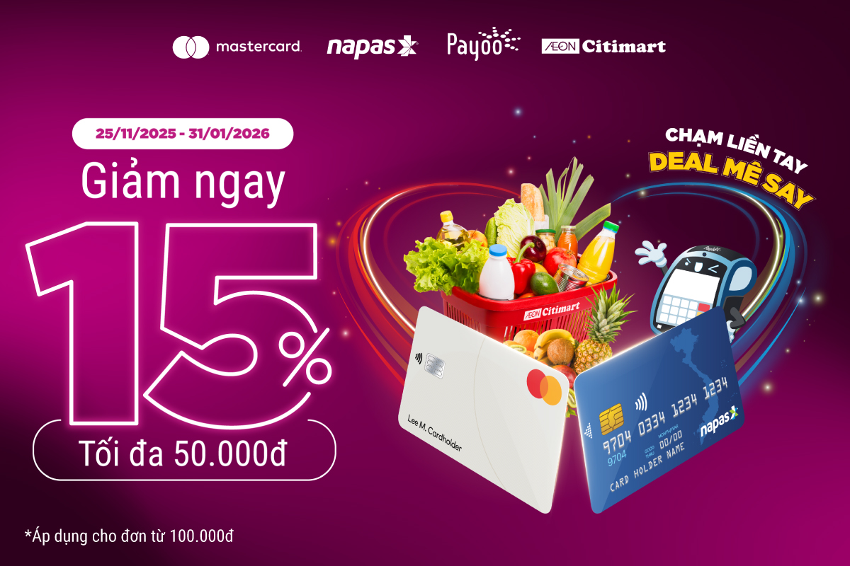 Mastercard & NAPAS Exclusive | Payoo: AEON Citimart | priceless specials